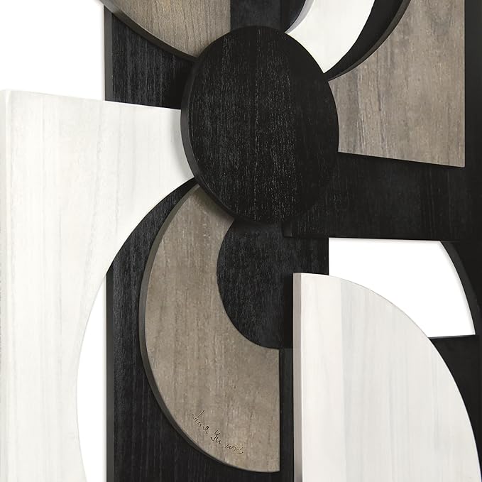 Empire Art Direct "Luminus Dusk Handmade Dimensional Solid Paulownia Wood Abstracts Wall Art, Ready to Hang, Living Room, Bedroom & Office, 48" x 24"x 1.89"