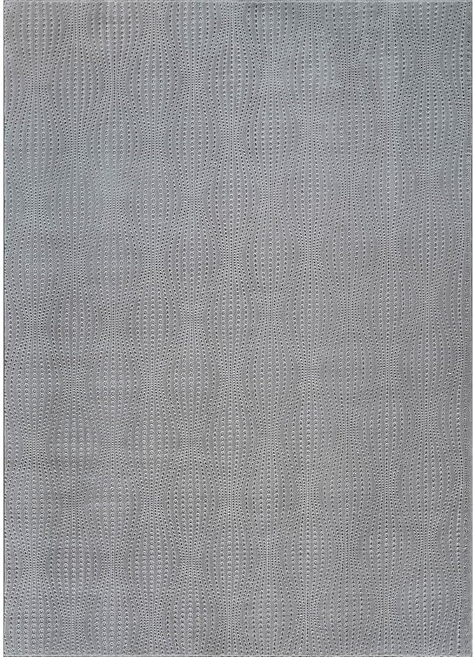 Modern Gray Non Slip Rug Solid 5x7 Non Skid Soft Rubber Back Area Rugs for Living Room Kitchen Bedroom Bathroom Dining Room Easy Cleaning Stain Resistant Non Shedding Carpet 5 x 7