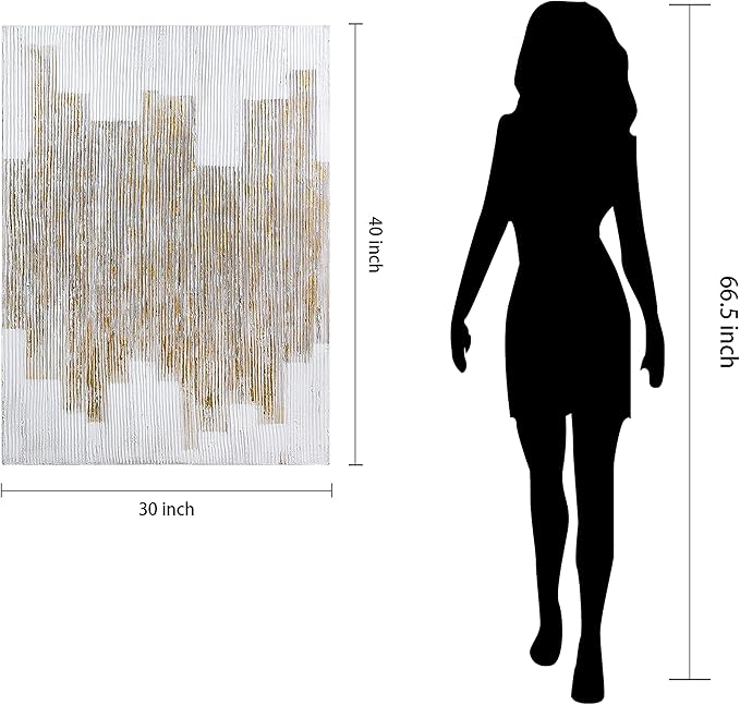 Empire Art Direct Abstract Wall Art Textured Hand Painted Canvas by Martin Edwards, Unframed, 40" x 30", The City