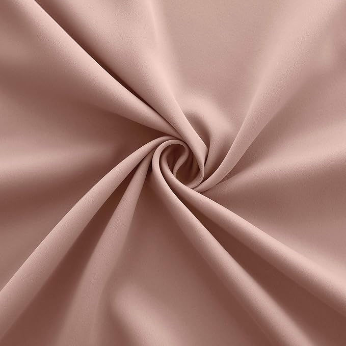 Blush Pink Curtains 63 Inch Length for Bedroom 2 Panels Set Blackout Drapes Boho Grommet Thermal Light Blocking Darkening Pastel Pretty Curtains for Living Room Window Girls Nursery Teen,63 in Long