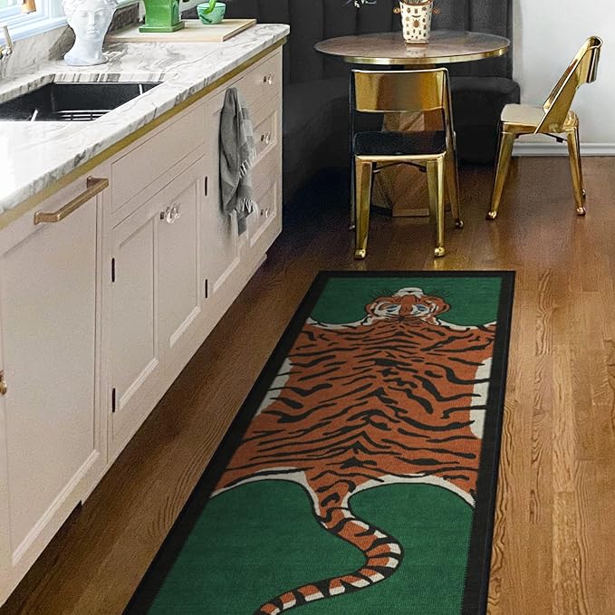 RUGGABLE x Jonathan Adler Machine Washable Modern Area Rug – Tiger Emerald 9x12, Stain-Resistant, Non-Slip – Large Rugs for Living Room, Bedroom, Hallway, Entryway & Office–with Cushioned Pad
