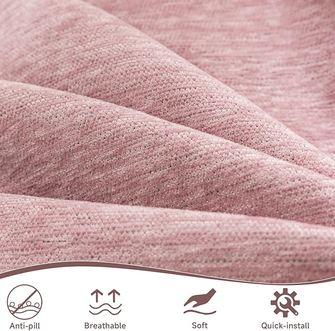 VClife Purple Couch Cover 71"X102" for Small 2 Cushion Couch Sofa, Soft Chenille Sofa Cover for Sectional Sofa Aesthetic Furniture Protector