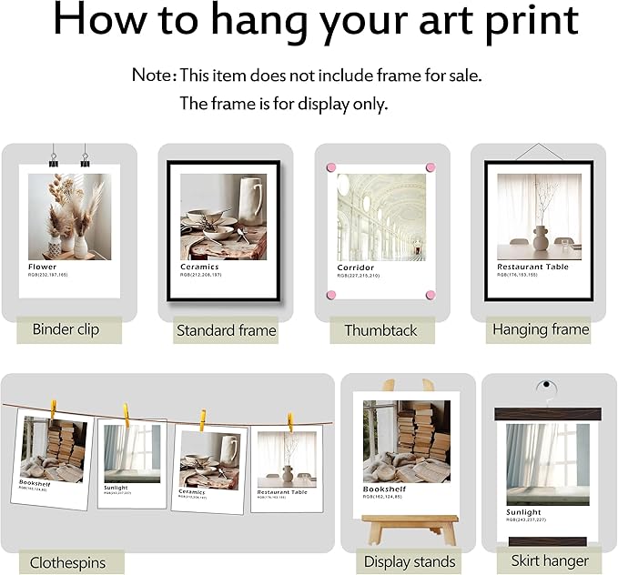 Luodroduo Fashion Wall Art Prints Set of 6 Modern Nordic Aesthetic Minimalist Wall Decor Comfortable Beige Canvas Poster for Corridor Living Room Bedroom Decoration (B, 8"x10" UNFRAMED)