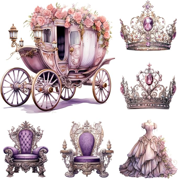 XERE 72 Pcs Purple Victorian Era Scrapbook Stickers Set, Aesthetic Sticker for Scrapbooking and Journaling, Junk Journal Supplies, Bullet Journals Materials, Planner Arts Craft Collage Supplies