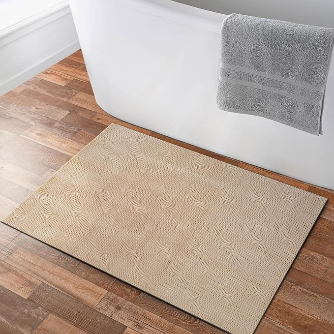 Modern Beige Non Slip Door Mat 2x3 Non Skid Soft Rubber Back Door Mat for Entryway Kitchen Rug for Bathroom Mat Easy Cleaning Stain Resistant Non Shedding Carpet 2 x 3