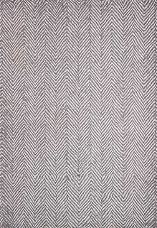 Modern Herringbone Chevron Collection Handcrafted Wool Area Rug - Durable, Zigzag Pattern, for High Traffic, Contemporary Design for Living Room, Bedroom, Dining Room Decor (Smoke Grey, 3' x 5')