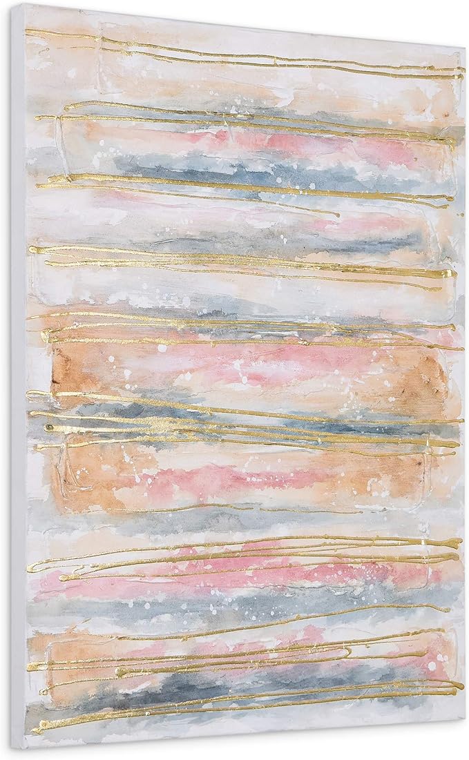 Empire Art Direct Abstract Wall Art Textured Hand Painted Canvas by Martin Edwards, Unframed, 40" x 30", Golden Roads