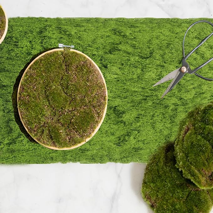 FAICOIA Fake Moss for Crafts 39" x 39" Faux Moss for Plants Indoor Artificial Moss for Decorating Green Faux Grass for Planters Crafts DIY Table Centerpieces Fairy Garden Floral Wedding 100 x 100cm