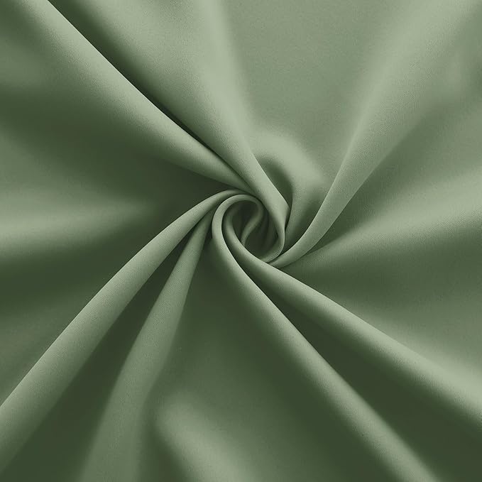 KOUFALL 2 Panels Set 95 Inch Curtains for Living Room,Blackout Thermal Room Darkening Light Curtains for Bedroom Window,52x95 Inches Long,Sage Green