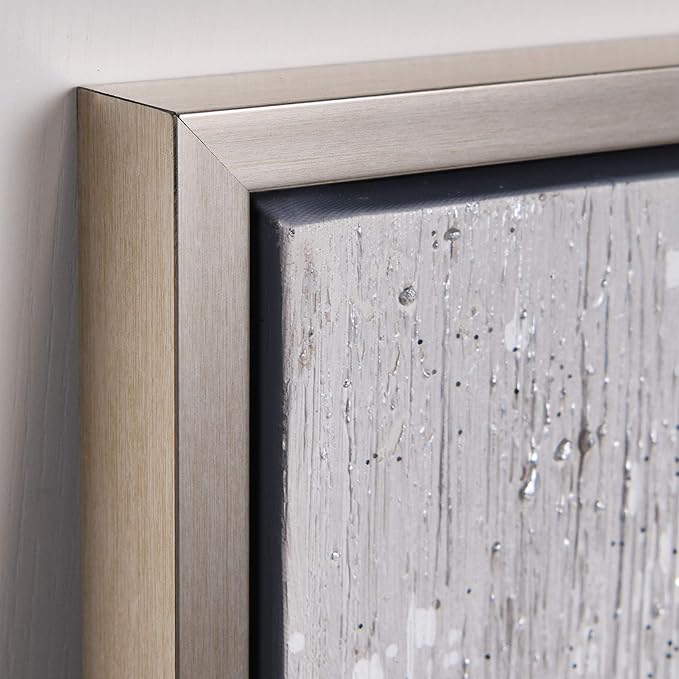 Empire Art Direct Abstract Wall Art Textured Hand Painted Canvas by Martin Edwards, Champagne Silver Frame, 40" x 30", Sandpath