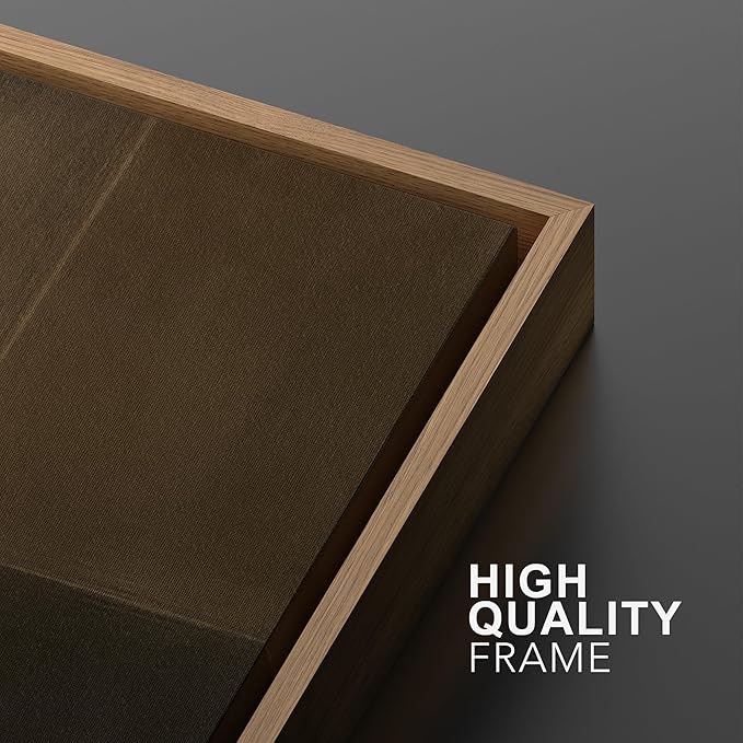 SIGNWIN Framed Canvas Print Wall Art Set Bronze Shadow Geometry Abstract Brown and Gold Gradient Zen Bohemian for Living Room, Bedroom, Office - 16"x24"x2 NATURAL