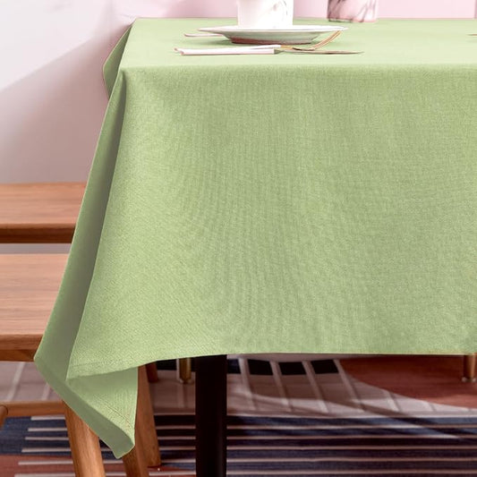 BALCONY & FALCON Table Cloth for 6 Foot Rectangle Tables – Waterproof, Wrinkle-Free Farmhouse Tablecloth for Dining, Kitchen, Wedding, Baby Shower & Spring Holiday Gatherings (Sage Green, 55" x 95")