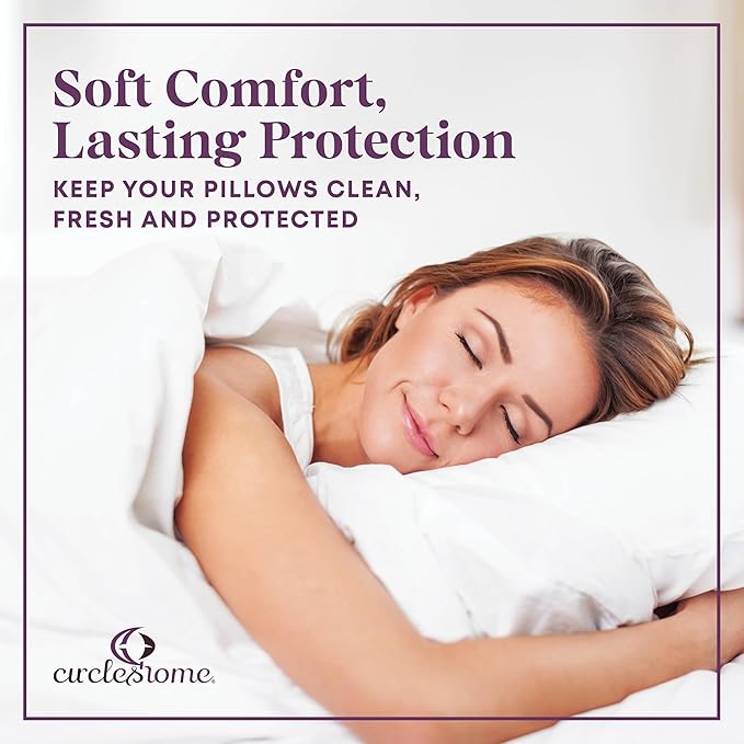 CirclesHome Pillow Protectors Single Pack Body (20 x 55) Zippered - 100% Cotton Breathable Pillowcases - Protects Pillows from Dirt, Dust and Debris (Body- Single Pack - 20x55)