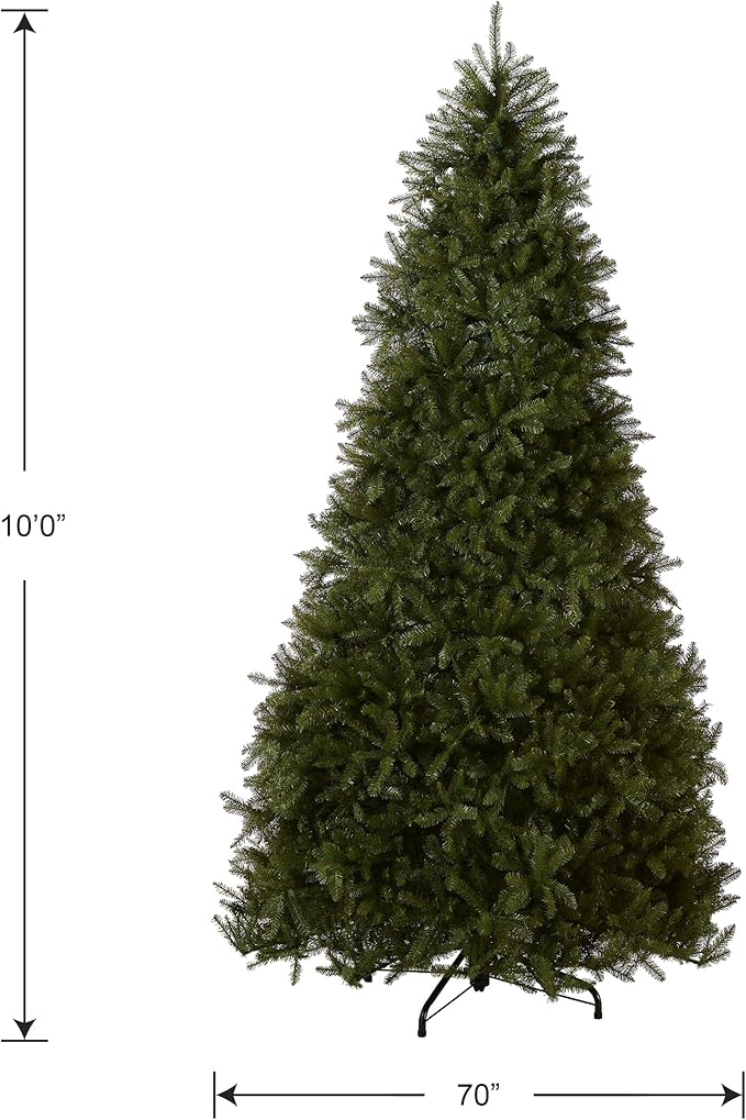 National Tree Company 10 ft Unlit Dunhill Fir Full Artificial Christmas Tree, 5,090 Tips, Includes Stand, Green