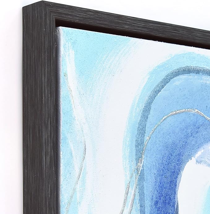 Empire Art Direct Abstract Wall Art Textured Hand Painted Canvas by Martin Edwards, Matte Black Frame, 40" x 30", Sky Elixer
