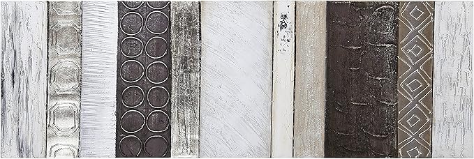 Empire Art Direct Abstract Wall Art Textured Hand Painted Canvas by Martin Edwards, Unframed, 60" x 20", Topographic