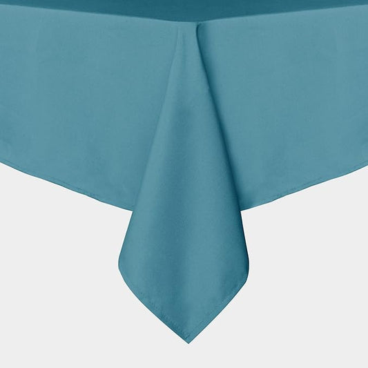sancua Rectangle Tablecloth - 70 x 108 Inch - Stain and Wrinkle Resistant Washable Polyester Table Cloth, Decorative Fabric Table Cover for Dining Tables, Buffet Parties and Camping, Teal