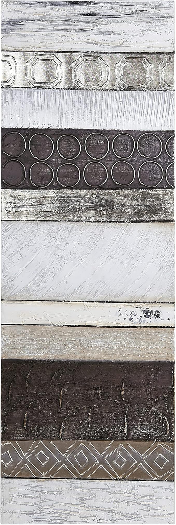 Empire Art Direct Abstract Wall Art Textured Hand Painted Canvas by Martin Edwards, Unframed, 60" x 20", Topographic