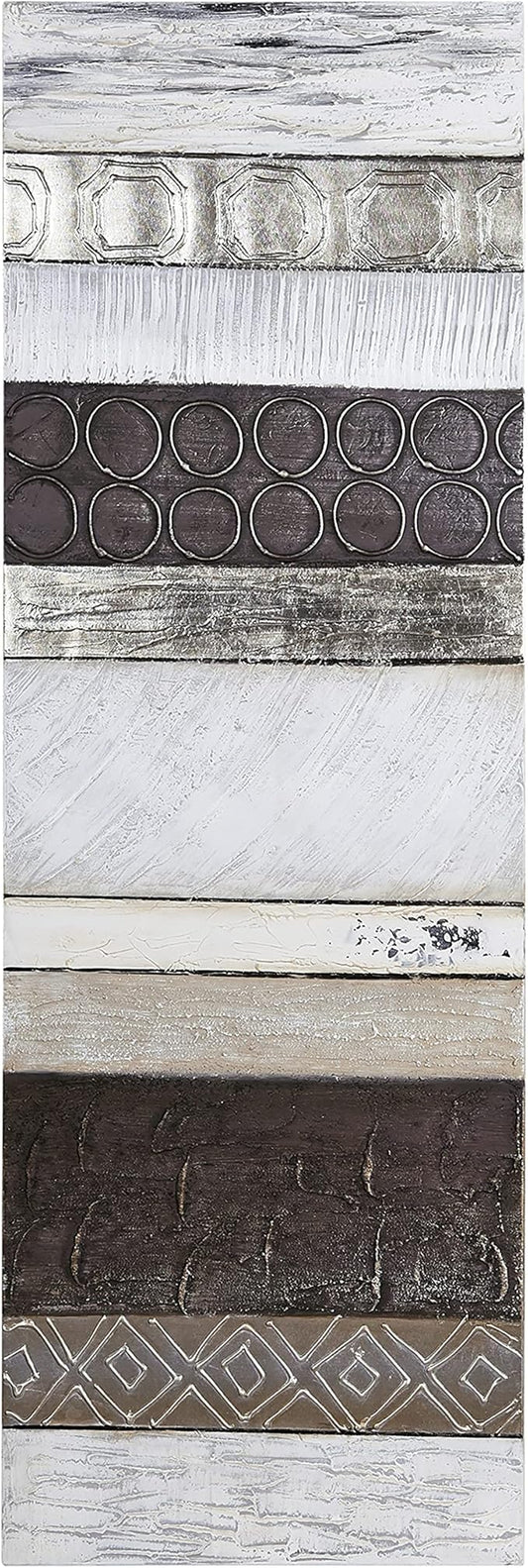 Empire Art Direct Abstract Wall Art Textured Hand Painted Canvas by Martin Edwards, Unframed, 60" x 20", Topographic