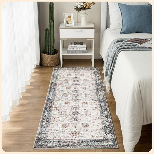 Istana Hallway Runner Rug 2.5x8 – Multi Colors Entryway Rug -Silk's Soft Touch Runners for Hallways - Stylish Kitchen Runner Rug Non Slip