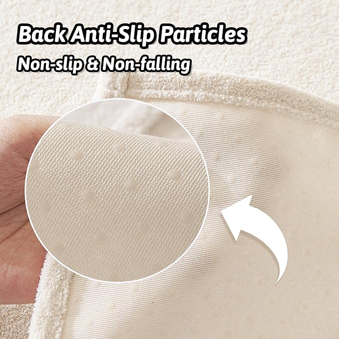 MEETSKY Couch Cover for 3 Cushion Cat Scratch Furniture Protector Anti-Slip Sofa Sectional Covers L Shape Couch Covers for Dogs Soft Sofa Throw Blanket Couch Slipcover for Pets Kids, 91x134, White