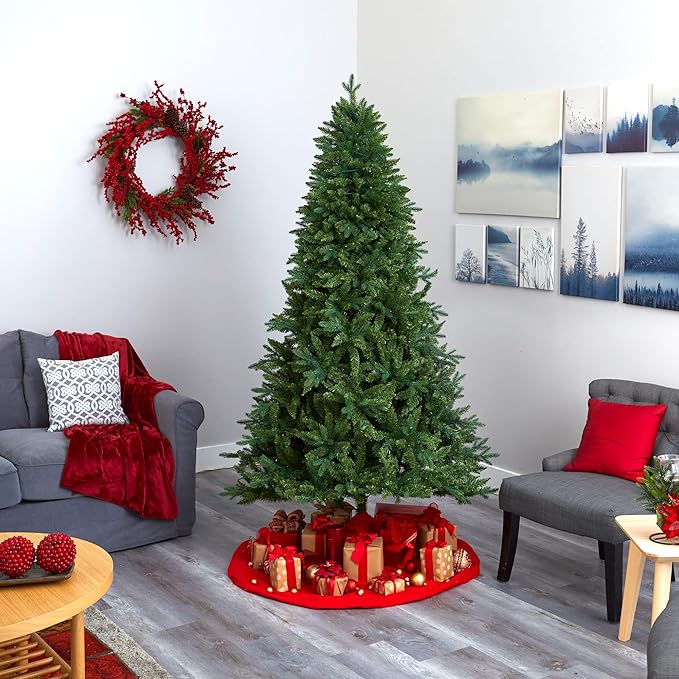 Nearly Natural 7ft. New Hampshire Fir Artificial Christmas Tree with 450 Clear LED Lights