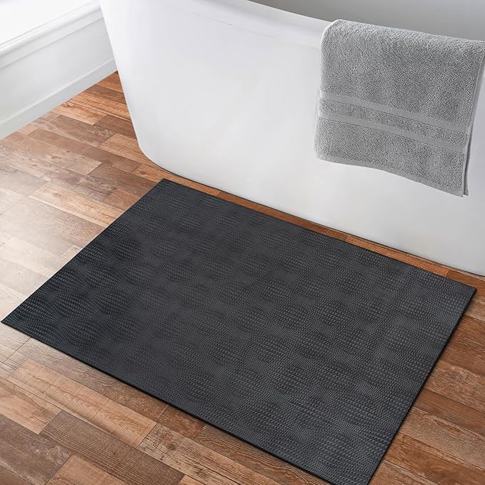 Modern Dark Gray Non Slip Door Mat 2x3 Non Skid Soft Rubber Back Door Mat for Entryway Kitchen Rug for Bathroom Mat Easy Cleaning Stain Resistant Non Shedding Carpet 2 x 3