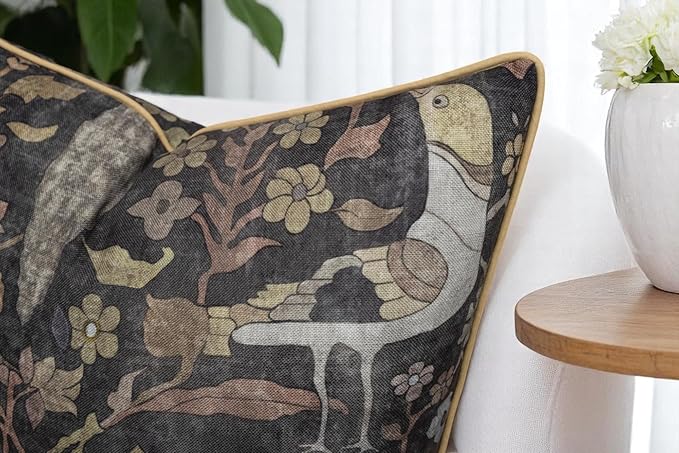Chirpy Printed Decorative Square Accent Throw Pillow Cover - Decor for Living Room, Sofa, Chair, Patio, Car, Balcony, Bench, Porch, Nursery, Office, Bedroom - 18x18 Inches