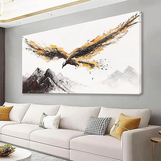 Canvas Wall Art Decor Painting Of Nature Animal Eagle Wall Art Painting Prints Picture Of Flying Eagle Print Canvas Picture For Bedroom Home Living Room Office 20 X 40 Inches