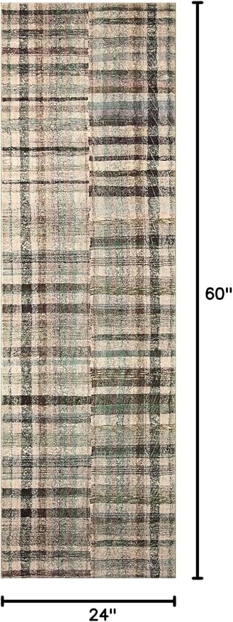 Loloi Chris Loves Julia Humphrey Collection HUM-03 Forest/Multi 2'-0'' x 5'-0'', .38" Pile Height, Accent Rug feat. CloudPile