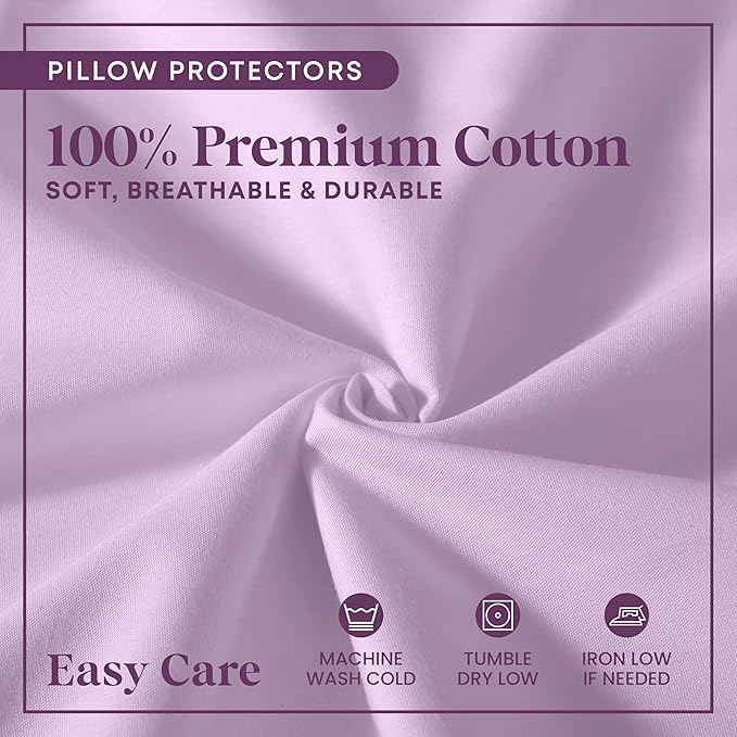 CirclesHome Pillow Protectors Single Pack Body (20 x 55) Zippered - 100% Cotton Breathable Pillowcases - Protects Pillows from Dirt, Dust and Debris (Body- Single Pack - 20x55)