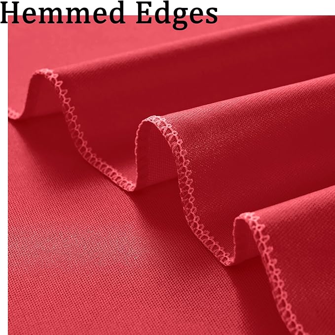 20ft x 10ft Wrinkle Free Red Backdrop Curtains for Parties, 4 Panels 5x10ft Silky Polyester Photo Backdrop Drapes for Birthday Wedding Christmas Party Photography Background Stand