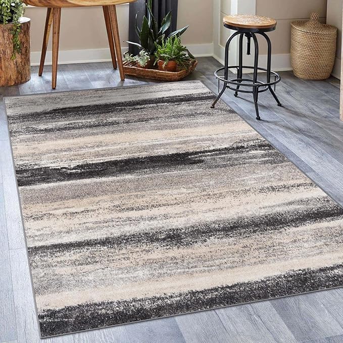 LUXE WEAVERS Tower Hill Abstract Gray 8x10 Area Rug