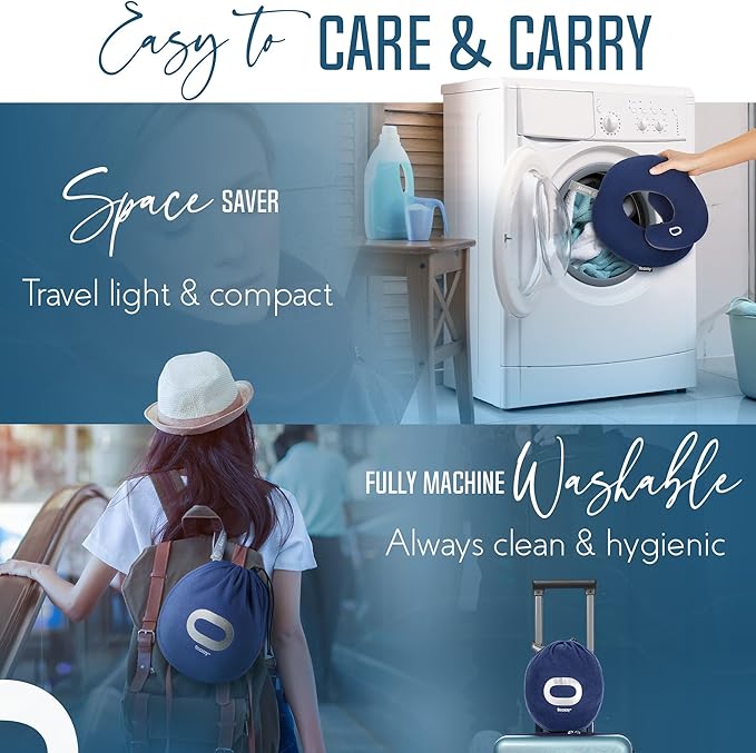 BCOZZY Chin Supporting Travel Pillow- Unique Patented Design Offers 3 Ergonomic Ways to Support The Head, Neck, and Chin When Traveling and at Home. Fully Washable. Large, Gray