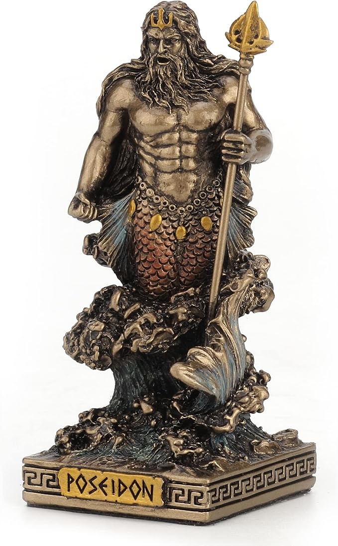 Veronese Design Poseidon God of The Sea Miniature Figurine