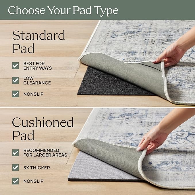 RUGGABLE x Jonathan Adler Washable Modern Area Rug – Venom Sapphire 3x5, Stain-Resistant, Non-Slip – Small Machine Washable Rugs for Living Room, Bedroom, Hallway, Entryway & Office–with Standard Pad