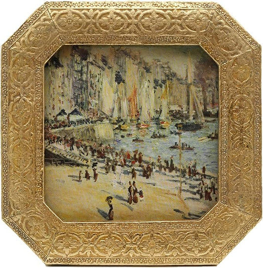 4x4 Vintage Picture Frame - Small Gold Antique Frame 4x4, Mini Square Ornate Frames 4 X 4 With Glass Front For Tabletop Photo Display And Wall Hanging, Vintage Wall Decor