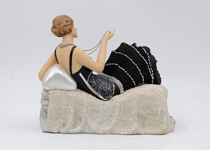 Comfy Hour Glamour Elegance Victorian Style Lady Collection Camille Lady Lying On Sofa Resin Art Figurine, 9-inch Height