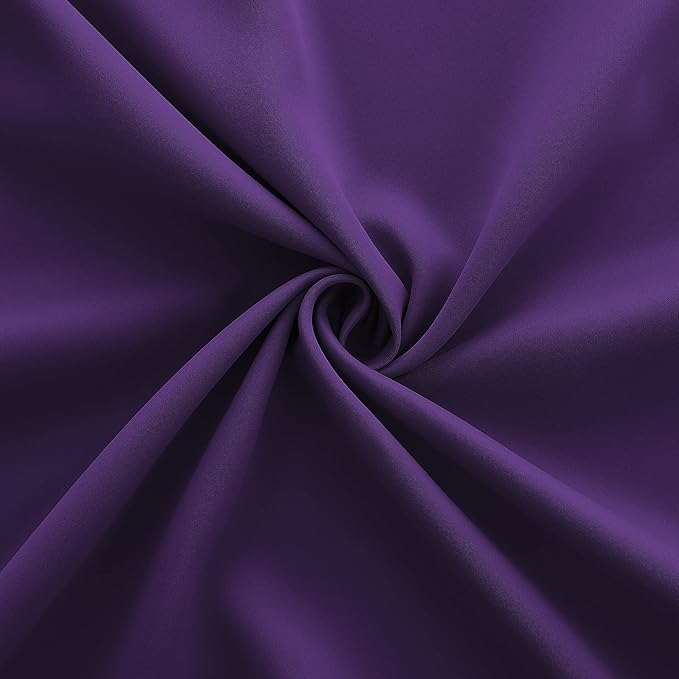 Purple Feminine Curtains for African American Women Girls 54 Inch Length 2 Panels Set Grommet Blackout Short Noise Proof Sound Dampening Curtains for Studio Kids Room Girls Bedroom Decor Baby Nursery