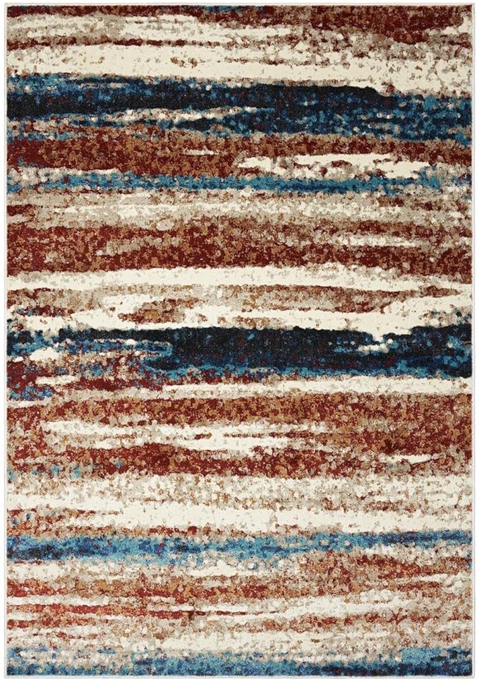 LUXE WEAVERS Lagos Collection 7501 Passion 5x7 Abstract Area Rug