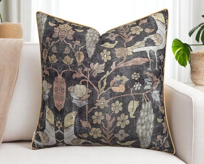 Chirpy Printed Decorative Square Accent Throw Pillow Cover - Decor for Living Room, Sofa, Chair, Patio, Car, Balcony, Bench, Porch, Nursery, Office, Bedroom - 18x18 Inches