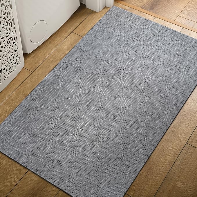 Modern Gray Non Slip Door Mat 2x3 Non Skid Soft Rubber Back Door Mat for Entryway Kitchen Rug for Bathroom Mat Easy Cleaning Stain Resistant Non Shedding Carpet 2 x 3