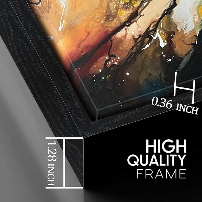 Abstract Hand Painted Wall Art for Living Room - Modern Office Wall Art Ideas Paintings - Large Picture Frames for Wall Size 29" x 59"