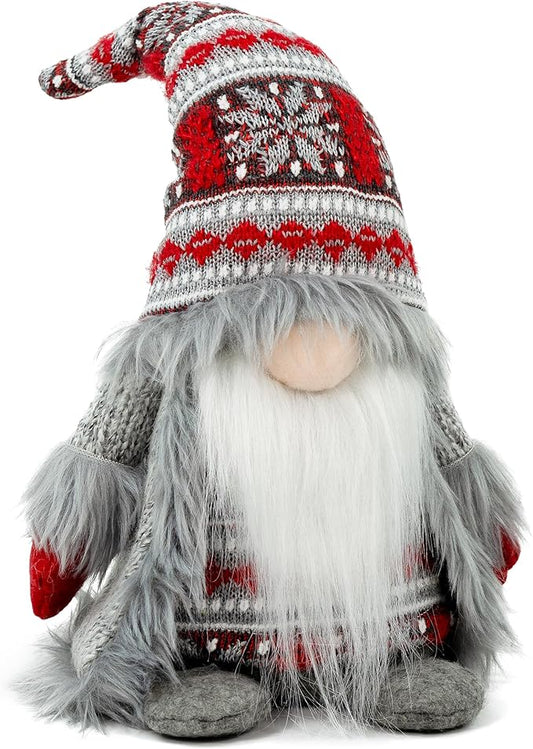 Gnome Christmas Decorations - Adorable Plush Christmas Gnome Gifts for Women, Thanksgiving Valentines Birthday Plush Gnomes Swedish Tomte Elf for Kitchen, Tiered Tray and Home Décor