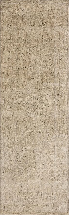 Loloi Magnolia Home by Joanna Gaines Junie Collection JUE-02 Oatmeal/Smoke 5'-3" x 5'-3", .38" Pile Height, Round Area Rug
