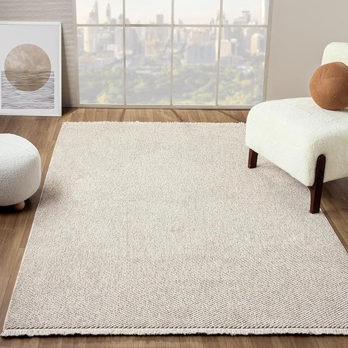 LUXE WEAVERS Stella Collection 246 Beige 6x9 Modern Abstract Area Rug