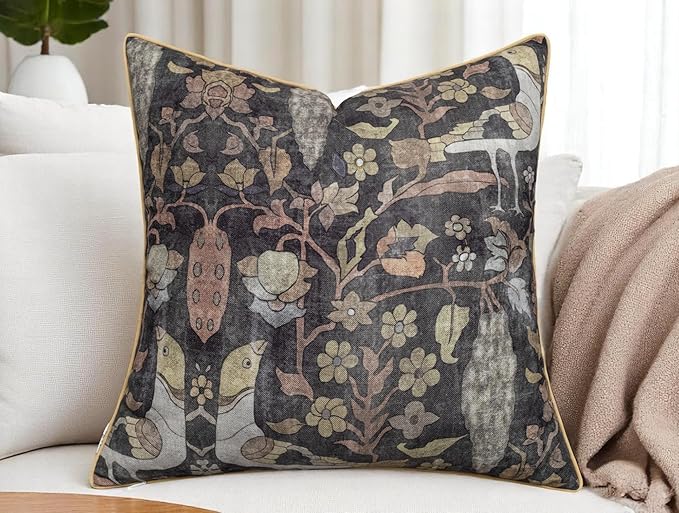 Chirpy Printed Decorative Square Accent Throw Pillow Cover - Decor for Living Room, Sofa, Chair, Patio, Car, Balcony, Bench, Porch, Nursery, Office, Bedroom - 18x18 Inches