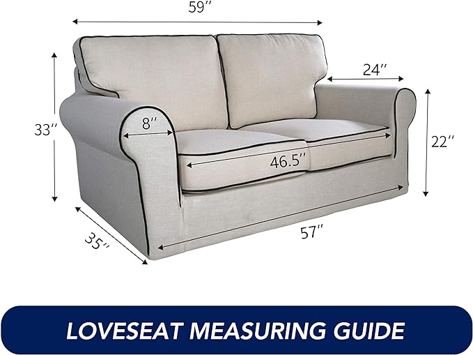 PureFit Super Stretch Sofa Slipcover – Spandex Non Slip Soft Couch Sofa Cover, Washable Furniture Protector with Non Skid Foam and Elastic Bottom for Kids, Pets （Loveseat, Black）