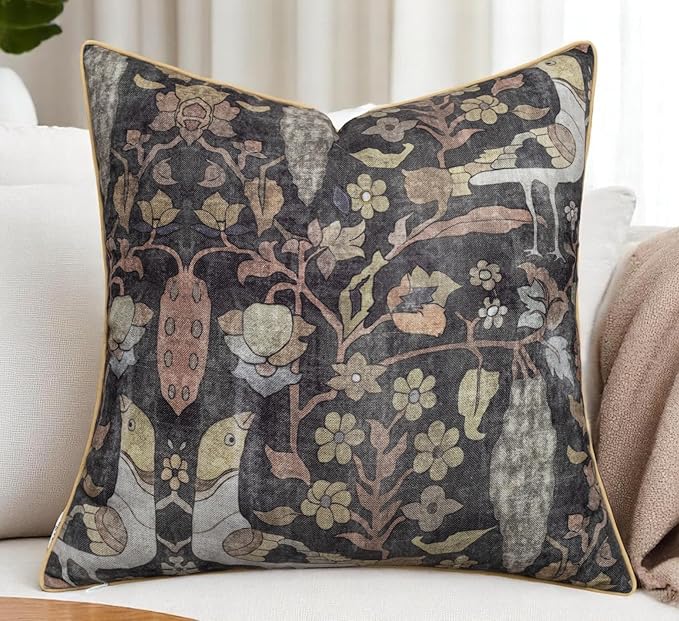 Chirpy Printed Decorative Square Accent Throw Pillow Cover - Decor for Living Room, Sofa, Chair, Patio, Car, Balcony, Bench, Porch, Nursery, Office, Bedroom - 22x22 Inches