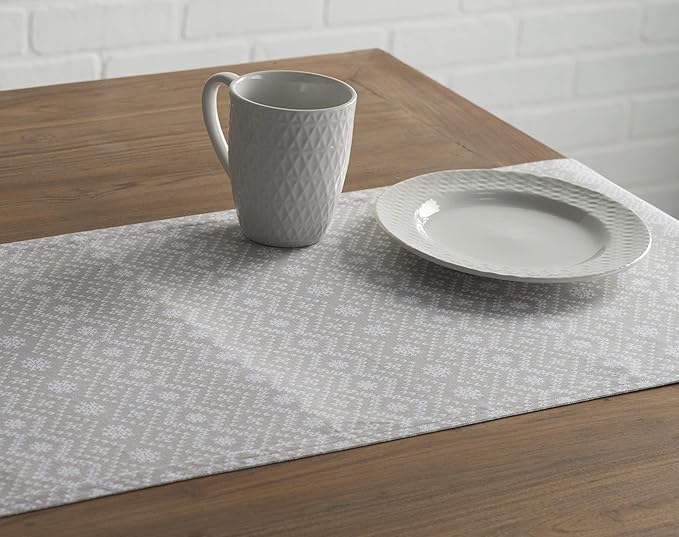 Maison d' Hermine Table Runner 100% Cotton Single Layer Table Runners 36 inches Long for Thanksgiving Christmas Decorations Home Kitchen Dining Party Wedding (Cozy Christmas, 14.5" x 36")